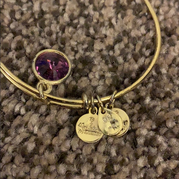 Alex and Ani Amethyst Stone bracelet - Picture 2 of 2